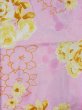 Photo3: M0914A Vintage Japanese women   Pink YUKATA summer(made in Other than Japan) / Cotton. Flower,   (Grade C) (3)