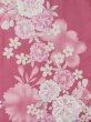 Photo4: M0914B Used Japanese women   Pink YUKATA summer(made in Other than Japan) / Cotton. SAKURA cherry blossom   (Grade D) (4)