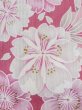 Photo5: M0914B Used Japanese women   Pink YUKATA summer(made in Other than Japan) / Cotton. SAKURA cherry blossom   (Grade D) (5)