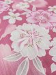 Photo9: M0914B Used Japanese women   Pink YUKATA summer(made in Other than Japan) / Cotton. SAKURA cherry blossom   (Grade D) (9)