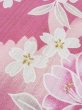 Photo10: M0914B Used Japanese women   Pink YUKATA summer(made in Other than Japan) / Cotton. SAKURA cherry blossom   (Grade D) (10)