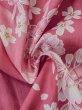 Photo12: M0914B Used Japanese women   Pink YUKATA summer(made in Other than Japan) / Cotton. SAKURA cherry blossom   (Grade D) (12)