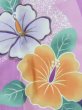 Photo5: M0914E Used Japanese women   Pink YUKATA summer(made in Other than Japan) / Cotton. Flower, Hibiscus pattern  (Grade C) (5)