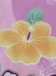Photo9: M0914E Used Japanese women   Pink YUKATA summer(made in Other than Japan) / Cotton. Flower, Hibiscus pattern  (Grade C) (9)