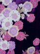 Photo4: M0914F Used Japanese women   Black YUKATA summer(made in Other than Japan) / Cotton. SAKURA cherry blossom   (Grade C) (4)