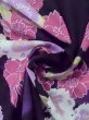 Photo11: M0914F Used Japanese women   Black YUKATA summer(made in Other than Japan) / Cotton. SAKURA cherry blossom   (Grade C) (11)