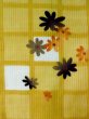Photo3: M0914G Used Japanese women   Yellow YUKATA summer(made in Other than Japan) / Cotton. Flower,   (Grade D) (3)