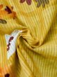 Photo11: M0914G Used Japanese women   Yellow YUKATA summer(made in Other than Japan) / Cotton. Flower,   (Grade D) (11)