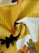 Photo12: M0914G Used Japanese women   Yellow YUKATA summer(made in Other than Japan) / Cotton. Flower,   (Grade D) (12)