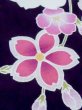 Photo9: M0914H Used Japanese women   Black YUKATA summer(made in Other than Japan) / Cotton. SAKURA cherry blossom   (Grade A) (9)