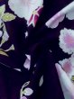 Photo12: M0914H Used Japanese women   Black YUKATA summer(made in Other than Japan) / Cotton. SAKURA cherry blossom   (Grade A) (12)