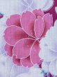 Photo7: M0914J Used Japanese women  Vivid Pink YUKATA summer(made in Other than Japan) / Cotton. Flower,   (Grade B) (7)