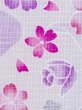 Photo6: M0914M Used Japanese women Pale Light Pink YUKATA summer(made in Other than Japan) / Cotton. Flower, Ribbon pattern  (Grade C) (6)