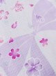 Photo8: M0914M Used Japanese women Pale Light Pink YUKATA summer(made in Other than Japan) / Cotton. Flower, Ribbon pattern  (Grade C) (8)