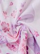 Photo12: M0914M Used Japanese women Pale Light Pink YUKATA summer(made in Other than Japan) / Cotton. Flower, Ribbon pattern  (Grade C) (12)
