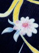 Photo10: M0914N Used Japanese women   Black YUKATA summer(made in Other than Japan) / Cotton. Flower, Ribbon pattern  (Grade A) (10)