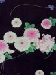 Photo4: M0914R Used Japanese women   Black YUKATA summer(made in Other than Japan) / Cotton. SAKURA cherry blossom,   (Grade C) (4)