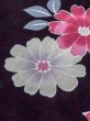 Photo10: M0914V Used Japanese women   Black YUKATA summer(made in Other than Japan) / Cotton.  Goldfish, Cosmos pattern  (Grade B) (10)