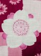 Photo5: M0914X Used Japanese women   Pink YUKATA summer(made in Other than Japan) / Cotton. SAKURA cherry blossom, Sunflower pattern  (Grade A) (5)