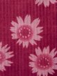 Photo6: M0914X Used Japanese women   Pink YUKATA summer(made in Other than Japan) / Cotton. SAKURA cherry blossom, Sunflower pattern  (Grade A) (6)