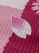 Photo7: M0914X Used Japanese women   Pink YUKATA summer(made in Other than Japan) / Cotton. SAKURA cherry blossom, Sunflower pattern  (Grade A) (7)