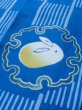 Photo8: M0914Z Used Japanese women   Blue YUKATA summer(made in Other than Japan) / Cotton. Line, Rabbit pattern  (Grade B) (8)