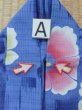 Photo12: M0915B Used Japanese women   Blue YUKATA summer(made in Japan) / Cotton. Flower,   (Grade C) (12)