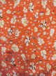 Photo4: M0922A Antique Japanese women   Red JUBAN undergarment / Silk. House,   (Grade B) (4)