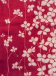 Photo4: M0922B Antique Japanese women   Ivory JUBAN undergarment / Silk. Flower,   (Grade C) (4)