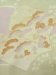 Photo6: M0922D Antique Japanese women  Pale Olive JUBAN undergarment / Silk. Flower,   (Grade C) (6)