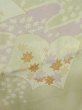 Photo7: M0922D Antique Japanese women  Pale Olive JUBAN undergarment / Silk. Flower,   (Grade C) (7)