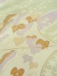 Photo10: M0922D Antique Japanese women  Pale Olive JUBAN undergarment / Silk. Flower,   (Grade C) (10)