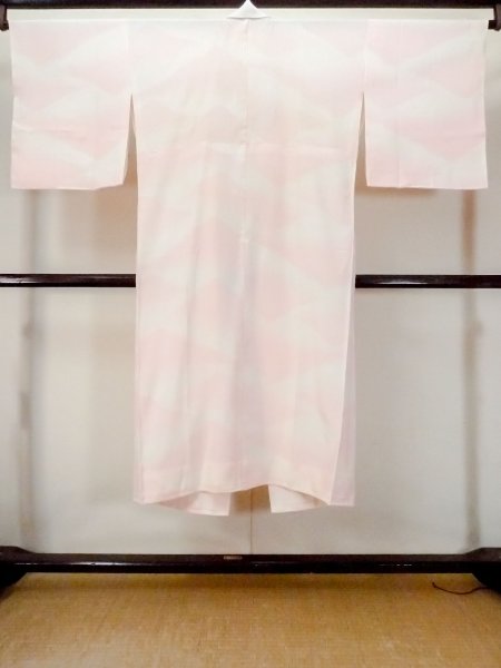 Photo2: M0922F Vintage Japanese women  Pale Pink JUBAN undergarment / Silk. Mountain,   (Grade C) (2)