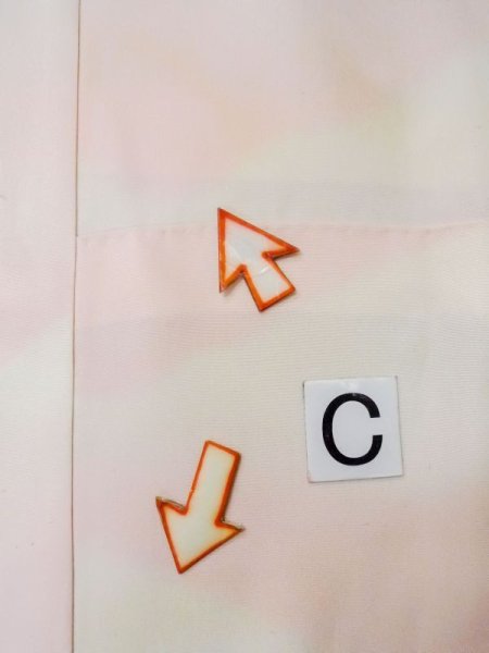 Photo16: M0922F Vintage Japanese women  Pale Pink JUBAN undergarment / Silk. Mountain,   (Grade C) (16)