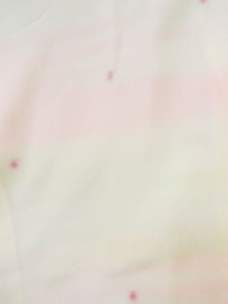 Photo3: M0922G Vintage Japanese women Pale Light White JUBAN undergarment / Silk. Dot,   (Grade C) (3)