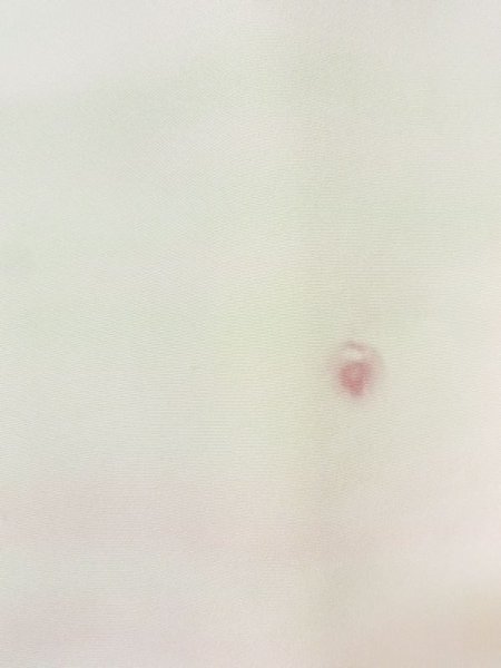 Photo7: M0922G Vintage Japanese women Pale Light White JUBAN undergarment / Silk. Dot,   (Grade C) (7)