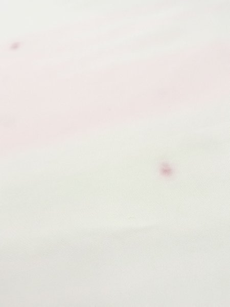 Photo9: M0922G Vintage Japanese women Pale Light White JUBAN undergarment / Silk. Dot,   (Grade C) (9)