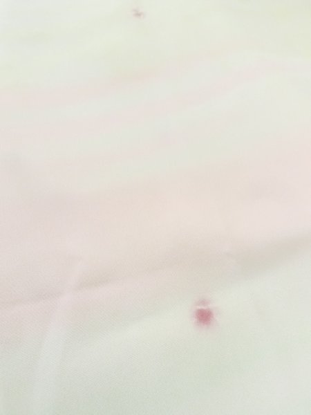 Photo10: M0922G Vintage Japanese women Pale Light White JUBAN undergarment / Silk. Dot,   (Grade C) (10)
