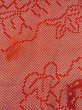 Photo3: M0922H Antique Japanese women   Red JUBAN undergarment / Silk. Flower,   (Grade B) (3)