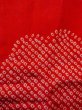Photo6: M0922I Antique Japanese women   Red JUBAN undergarment / Silk. Cloud Stains/Soils all over. There is an impression from use.  (Grade D) (6)