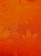 Photo8: M0922J Antique Japanese women   Orange JUBAN undergarment / Silk. Chrysanthemum,   (Grade D) (8)