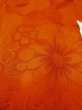 Photo9: M0922J Antique Japanese women   Orange JUBAN undergarment / Silk. Chrysanthemum,   (Grade D) (9)