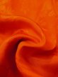 Photo11: M0922J Antique Japanese women   Orange JUBAN undergarment / Silk. Chrysanthemum,   (Grade D) (11)