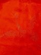 Photo5: M0922S Antique Japanese women   Red JUBAN undergarment / Synthetic.  Based woven pattern: MOMIJI maple leaf, Crane pattern  (Grade C) (5)