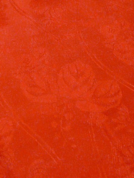 Photo8: M0922T Antique Japanese women   Red JUBAN undergarment / Silk.  There is an impression from use.  (Grade D) (8)