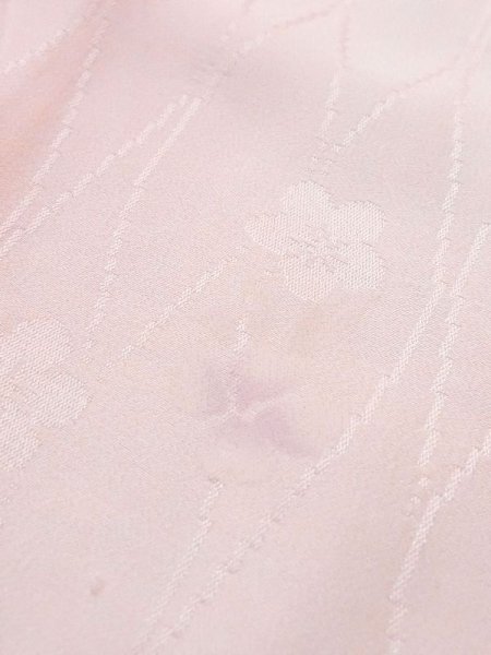 Photo7: M0922X Vintage Japanese women Pale Light Pink JUBAN undergarment / Synthetic.    (Grade C) (7)