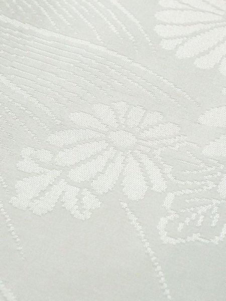 Photo8: M0922Y Vintage Japanese women   White JUBAN undergarment / Synthetic.  Based woven pattern: Stream  (Grade C) (8)