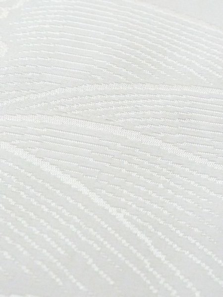 Photo9: M0922Y Vintage Japanese women   White JUBAN undergarment / Synthetic.  Based woven pattern: Stream  (Grade C) (9)