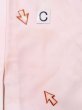 Photo14: M0923C Used Japanese women  Light Pink JUBAN undergarment / Synthetic. UME plum bloom   (Grade C) (14)