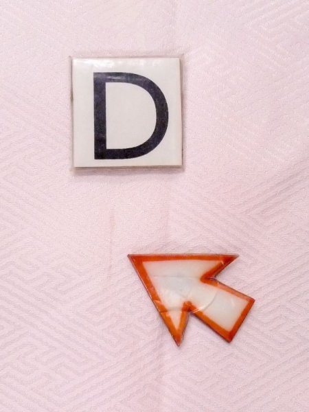 Photo15: M0923C Used Japanese women  Light Pink JUBAN undergarment / Synthetic. UME plum bloom   (Grade C) (15)